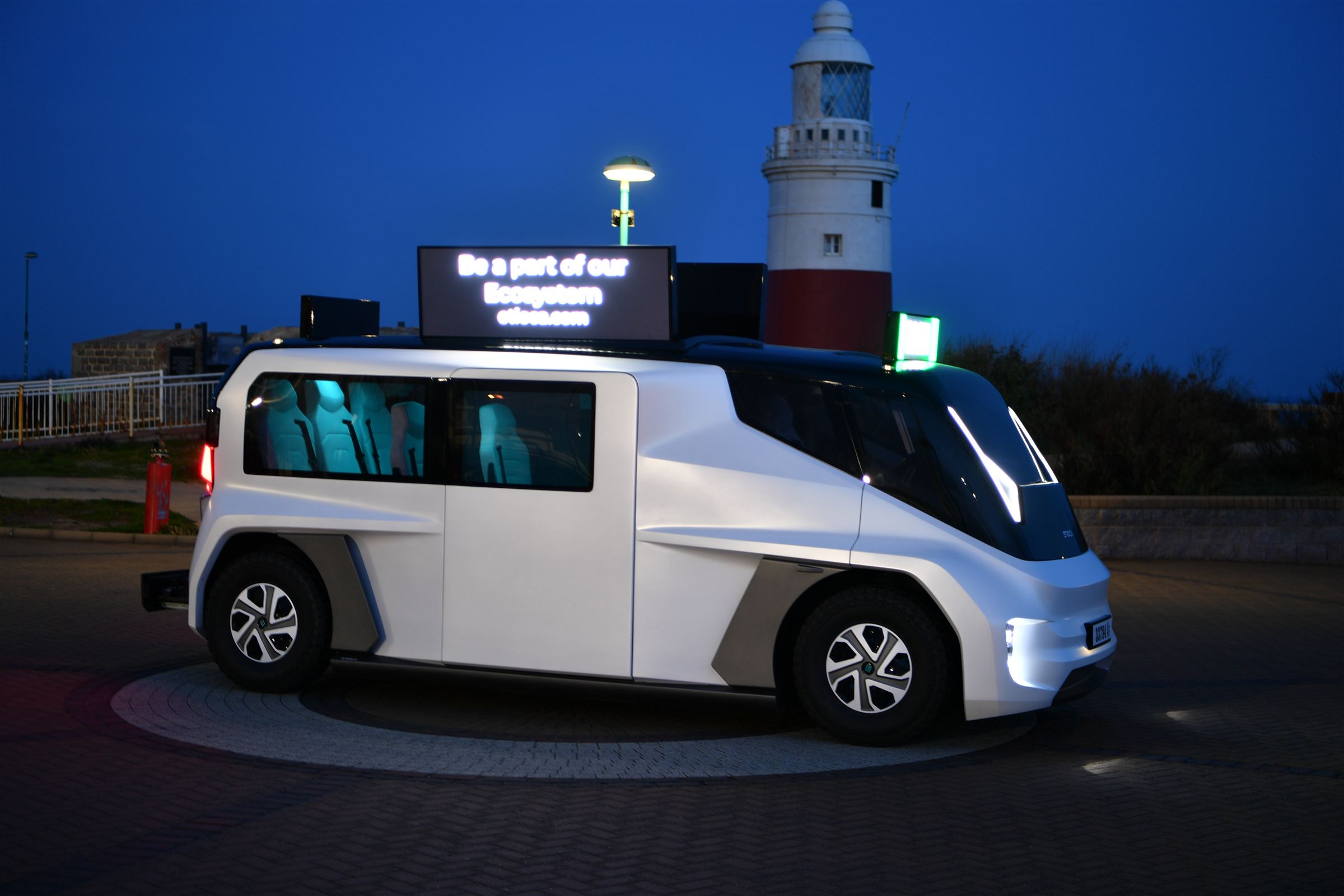 The ETIOCA prototype at Europa Point, Gibraltar, at dusk