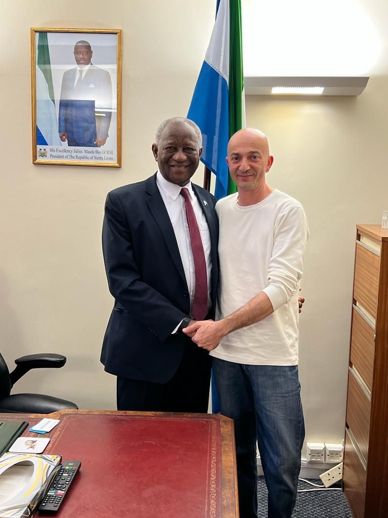 Mark Ishakov with Dr Morie Komba Manyeh, High Commissioner of Sierra Leone to the United Kingdom