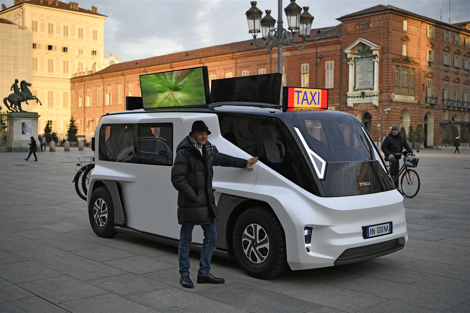 The prototype in Piazza Castello, Turin